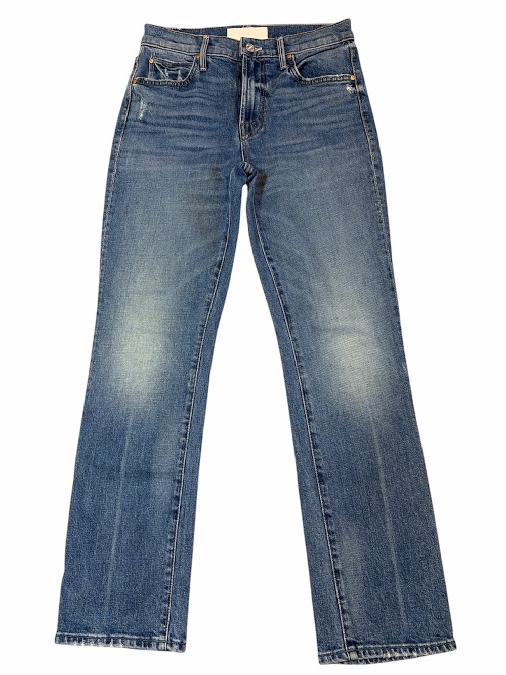 MOTHER The Rascal Ankle Jeans 27 Straight Crop Blue Denim